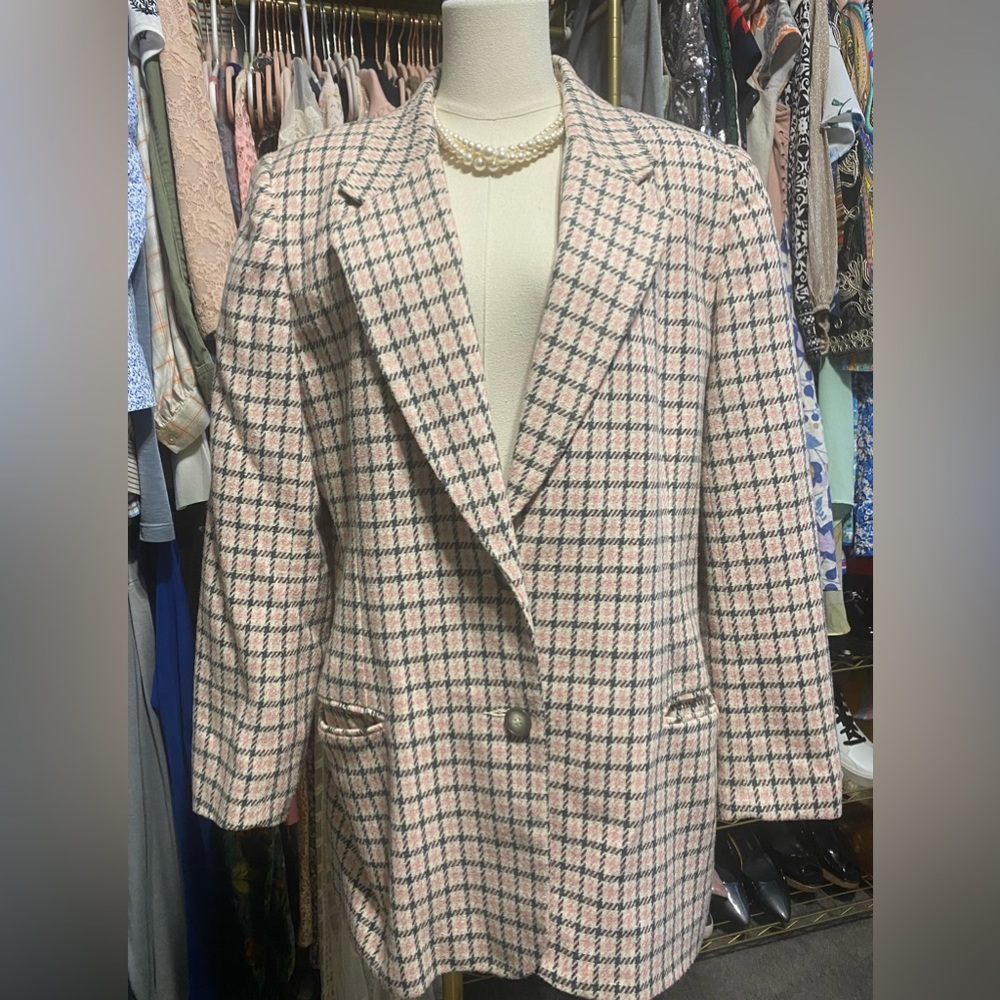 Laura Gayle Pink And Gray Blazer Size 14.